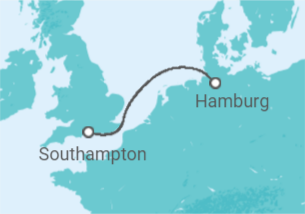 2 Night Cruise On Queen Mary 2 departing on 17 July, 2026 itinerary map