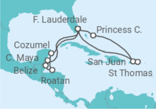 14 Night Cruise On Majestic Princess departing on 15 March, 2026 itinerary map