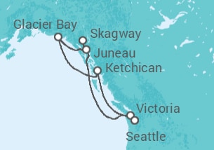 7 Night Cruise On Norwegian Encore departing on 17 August, 2025 itinerary map